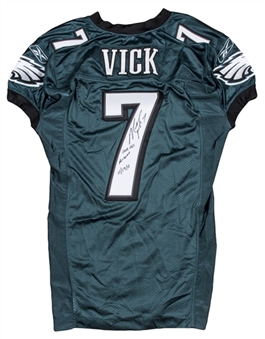 2011 Michael Vick Game Used, Signed/Inscribed & Photo Matched Philadelphia Eagles Home Jersey Used on 11/13/2011 (Resolution Photomatching & PSA/DNA)